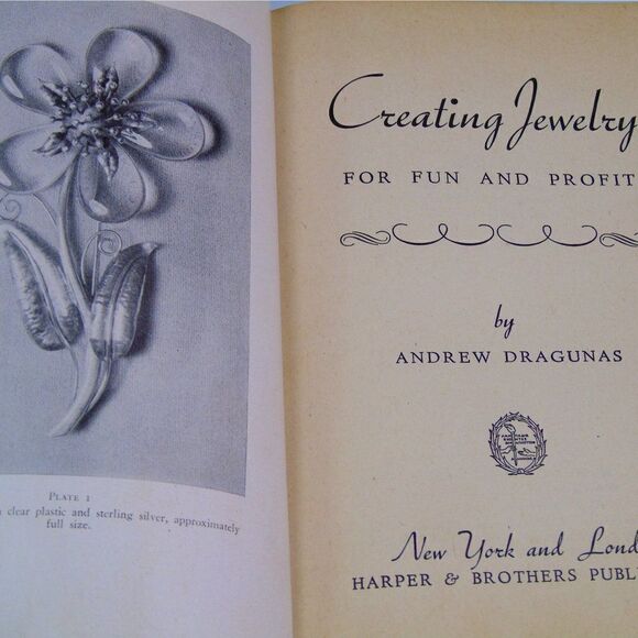 Creating Jewelry for Fun and Profit Vintage 1947 Book Andrew Dragunas Antique - Picture 2 of 7